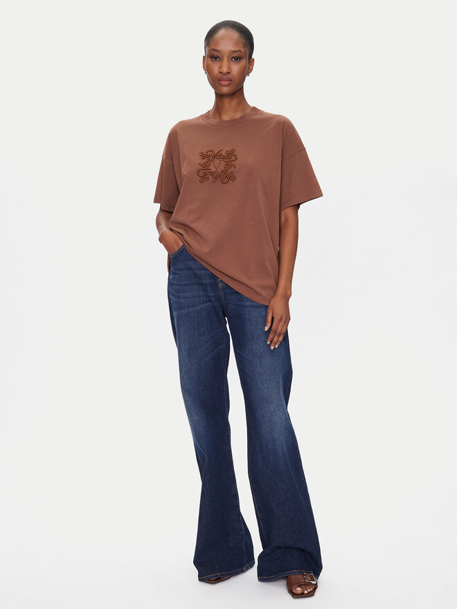 ViCOLO ViCOLO T-shirt RD0119 Smeđa Regular Fit