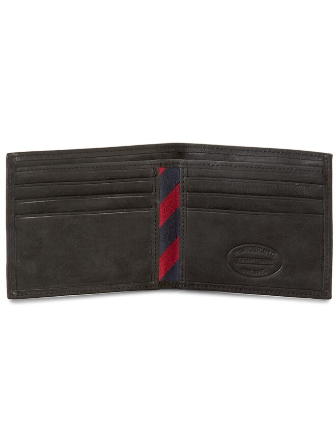 Tommy Hilfiger Liels vīriešu maks Tommy Hilfiger Johnson Mini Cc Wallet AM0AM00663 Melns
