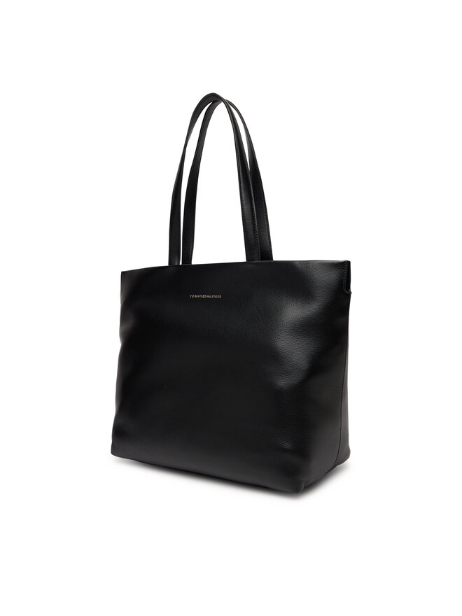 Tommy Hilfiger Τσάντα Tommy Hilfiger Th Logotape Tote AW0AW17693 Μαύρο