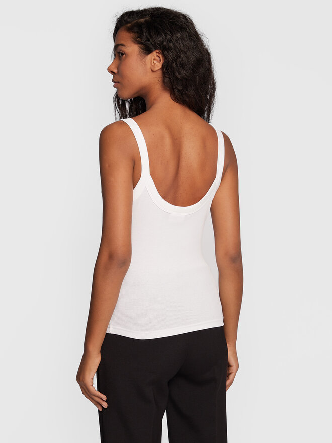 Gina Tricot Gina Tricot Τοπ Basic 14188 Λευκό Slim Fit