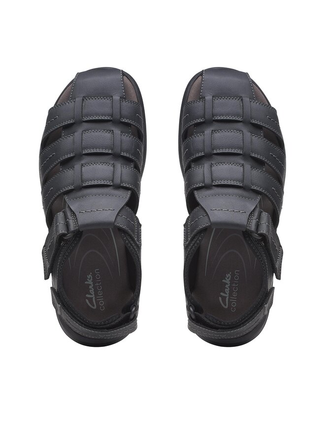 Clarks Босоніжки Clarks Walkford Fish 26171793 Чорний