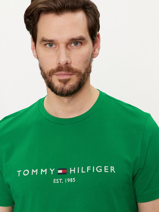 Tommy Hilfiger Tommy Hilfiger Marškinėliai Logo MW0MW11797 Žalia Regular Fit