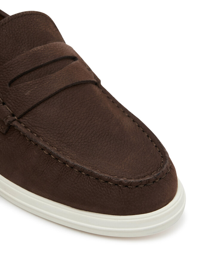 Tommy Hilfiger Mokasíny Tommy Hilfiger Nubuck P Loafer FM0FM05350 Hnedá