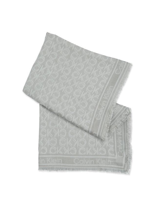 Calvin Klein Foulard Calvin Klein Monogram Jacquard K60K608779 Grigio