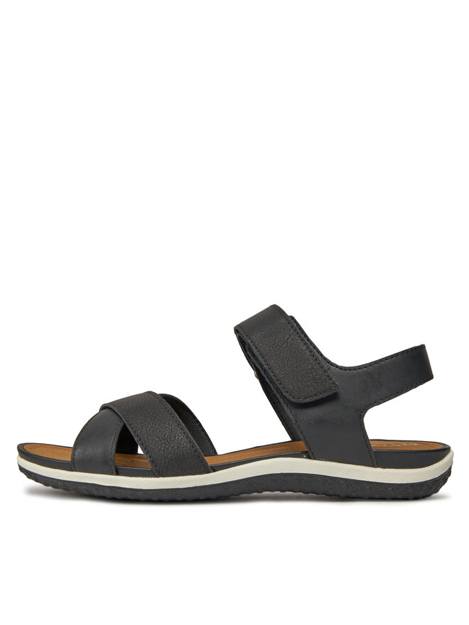 Geox Leder-Sandalen Vega in Khaki/ Braun günstig kaufen