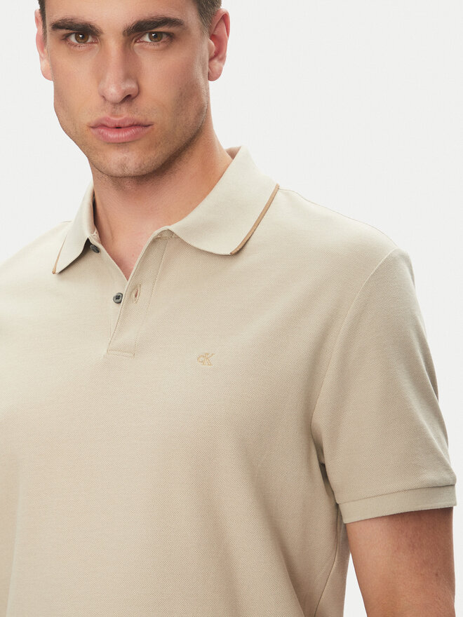 Calvin Klein Calvin Klein Polo LV04LC239G Beis Regular Fit