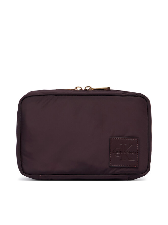 Calvin Klein Kosmetiktasche Calvin Klein Nylon Mix Cosmetic Pouch LV04F1310G Dunkelrot