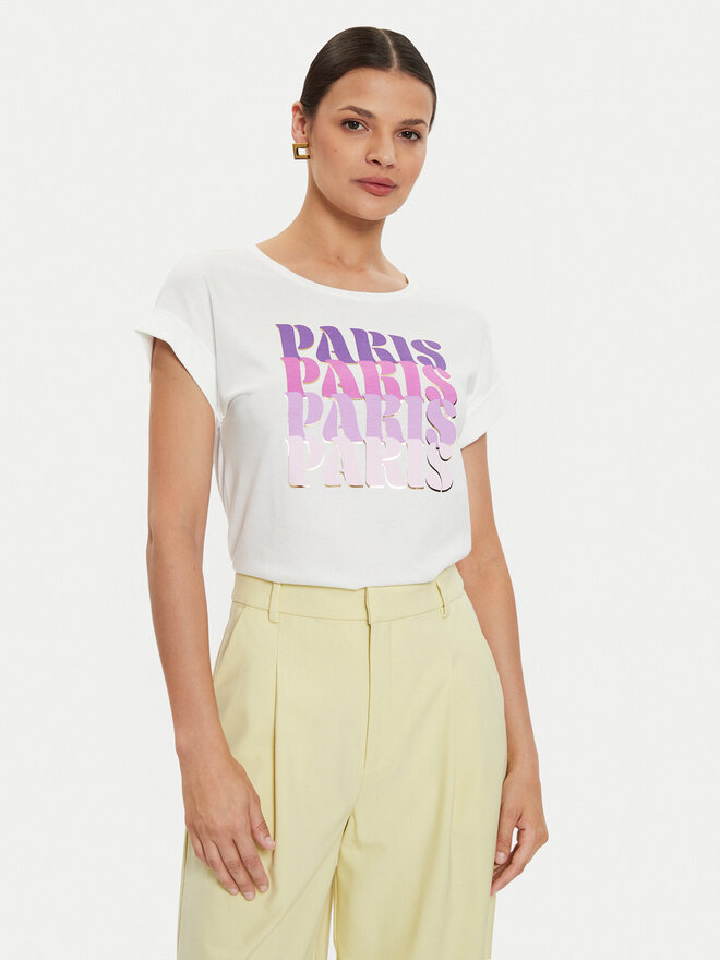 Morgan Morgan Camiseta 241-DPARIS Blanco Regular Fit