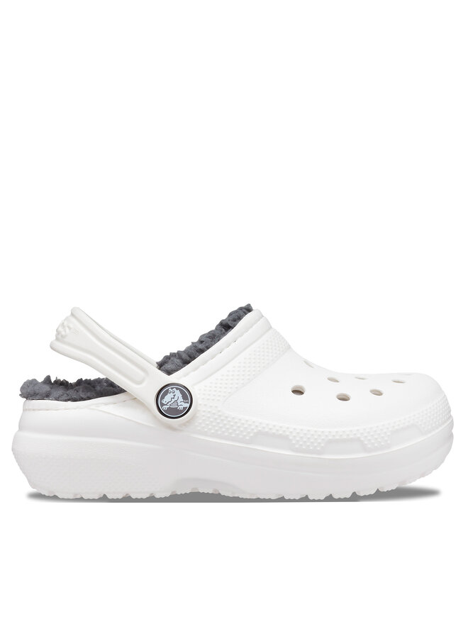 Crocs Klapki Crocs Classic Lined Clog Kids 207010 Biały