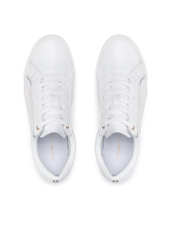 Tommy Hilfiger Zapatillas Tommy Hilfiger Signature Sneaker FW0FW06322 Blanco