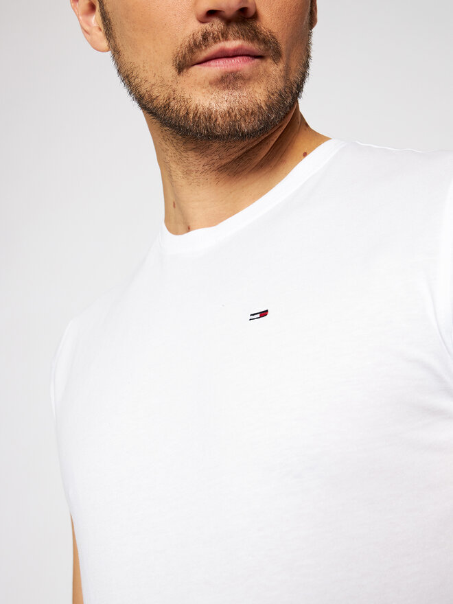 Tommy Jeans Tommy Jeans Marškinėliai DM0DM04411 Balta Slim Fit