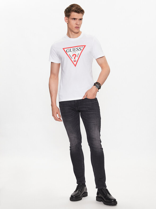 Guess Guess Marškinėliai M2YI71 I3Z14 Balta Slim Fit