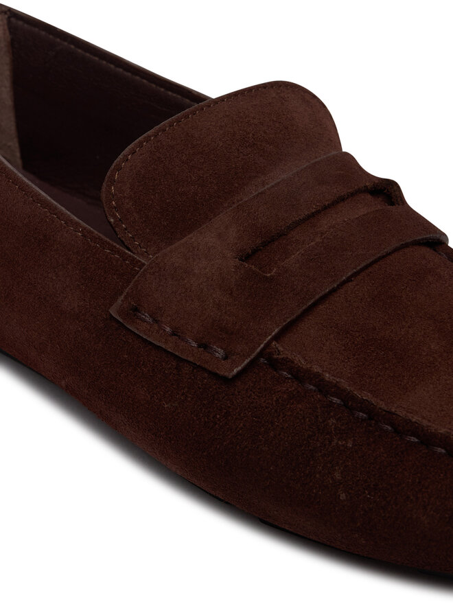 Calvin Klein Mokassins Calvin Klein Square Driver Suede HW0HW02844 Dunkelrot