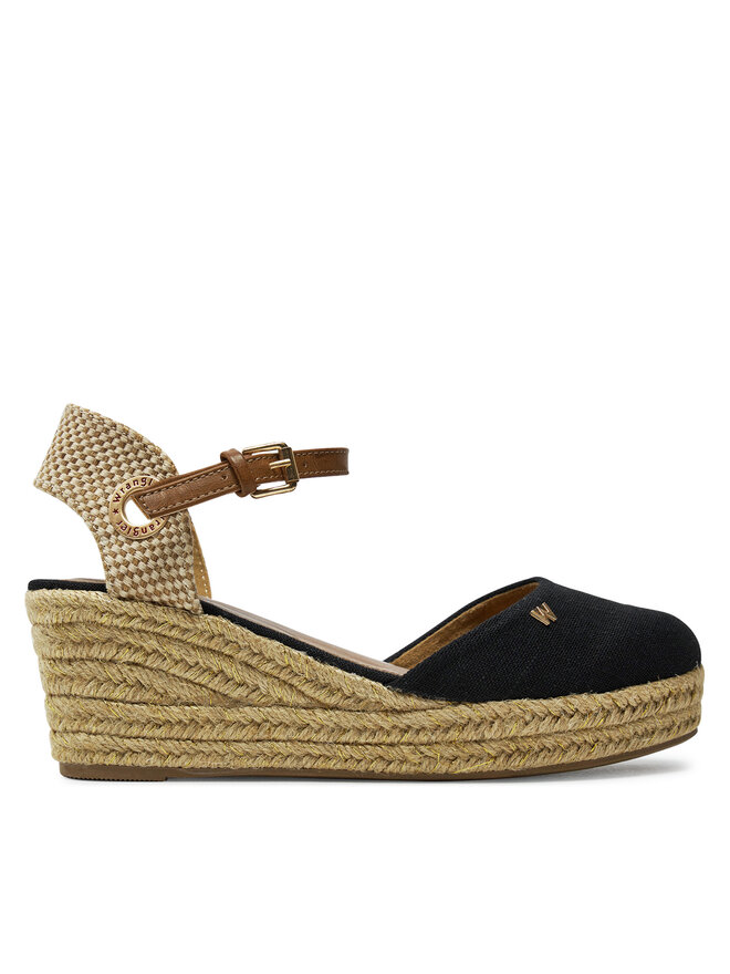 Wrangler Espadryle Wrangler Bela Women Semi Wedge 20241055 Czarny