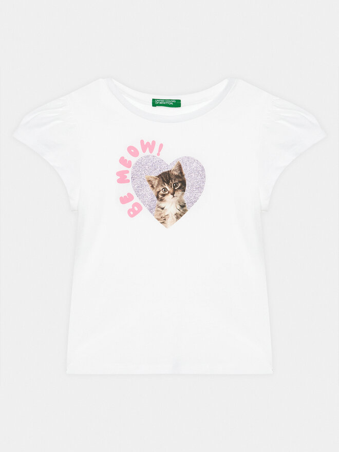 United Colors Of Benetton United Colors Of Benetton T-Shirt 3I1XG10DR Weiß Regular Fit