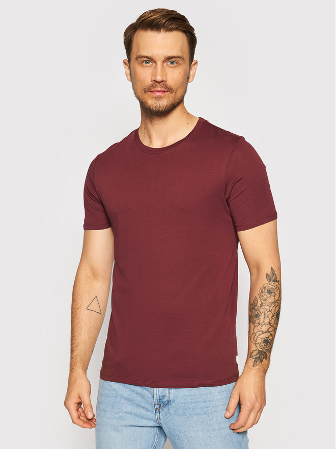 Jack&Jones Jack&Jones Marškinėliai Organic Basic 12156101 Vyšninė Slim Fit