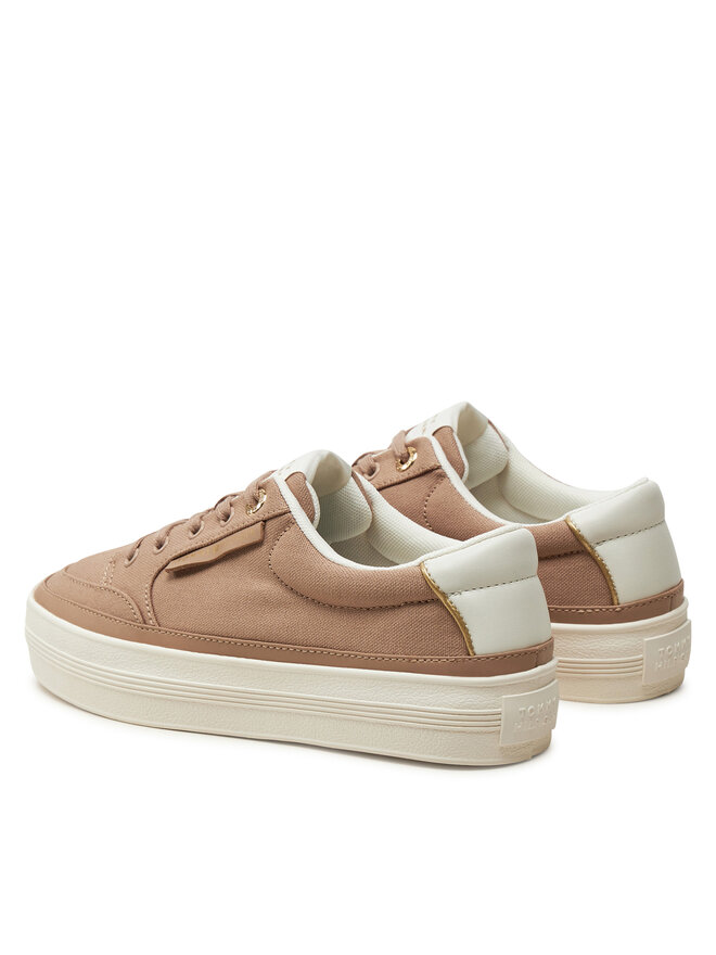 Tommy Hilfiger Снікерcи Tommy Hilfiger Essential Vulc Textile Sneaker FW0FW08323 Бежевий