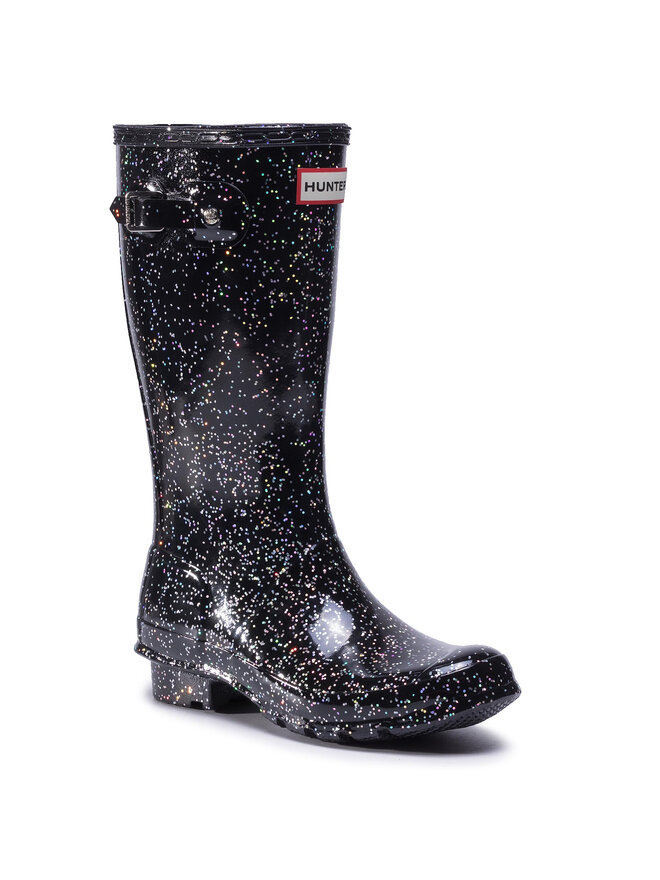 Hunter Holínky Hunter Org Kids Giant Glitter Boots JFT6075RGT Černá