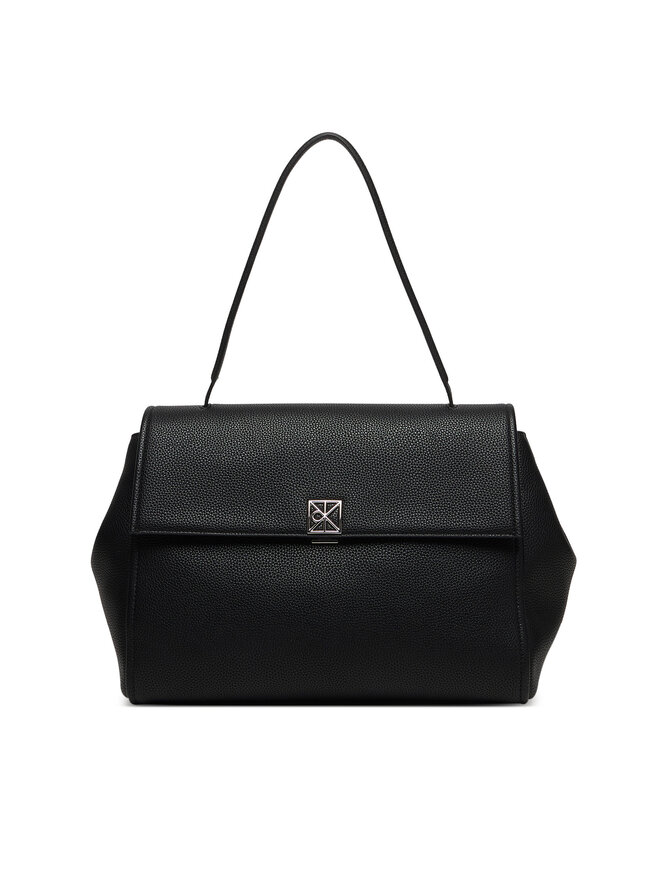 Calvin Klein Handtasche Calvin Klein Emblem Hw Pebble Satchel LV04F3494G Schwarz