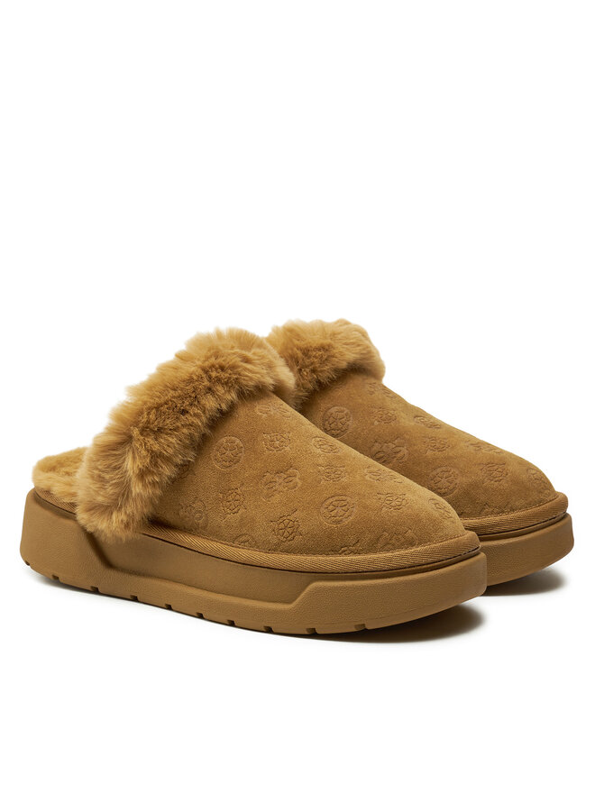 Guess Kapcie Guess Unika3 FLFUK3 FAL06 Brązowy