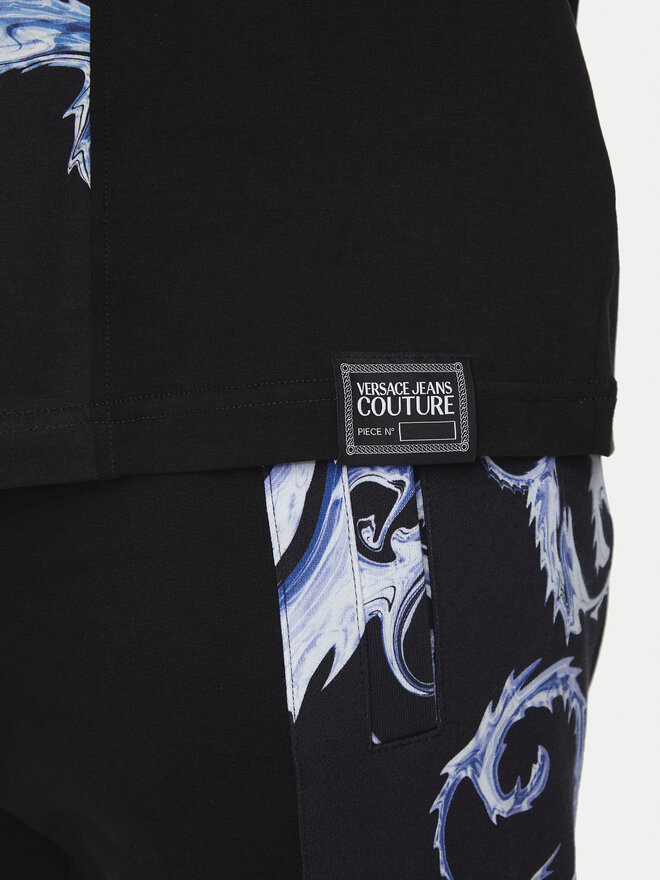 Versace Jeans Couture Versace Jeans Couture Marškinėliai 77GAH612 JS388 Juoda Regular Fit