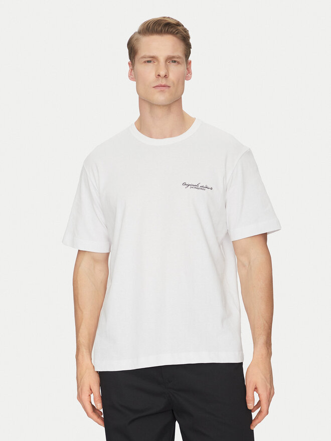 Jack&Jones Jack&Jones Marškinėliai Boston 12272968 Balta Relaxed Fit