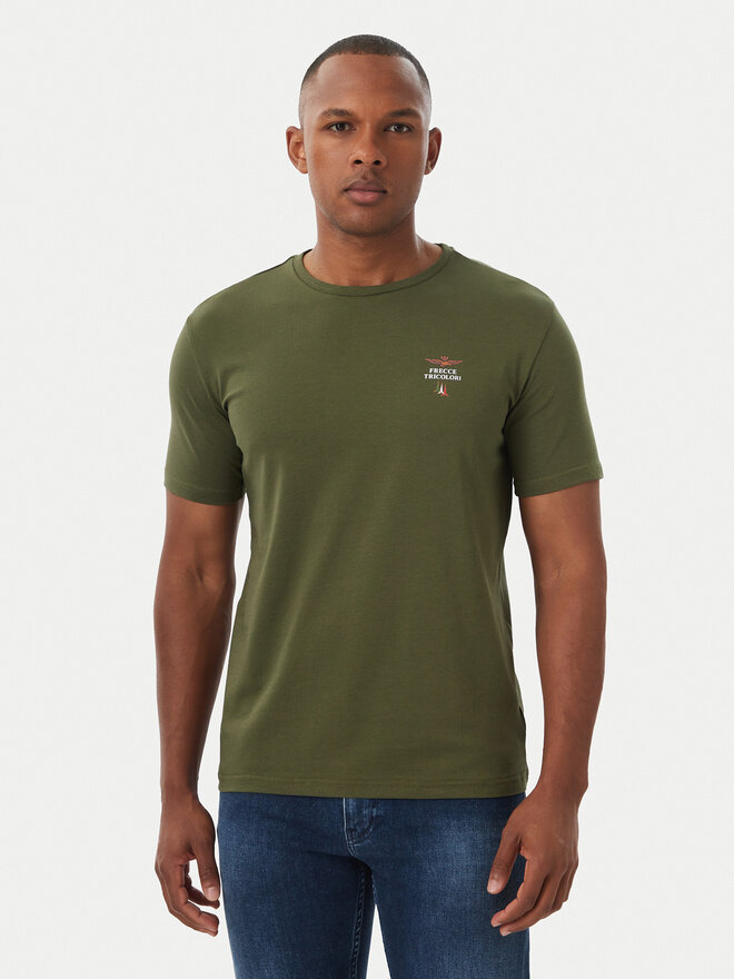 Aeronautica Militare Aeronautica Militare Футболка Girocollo AM1UTI005 Хакі Regular Fit