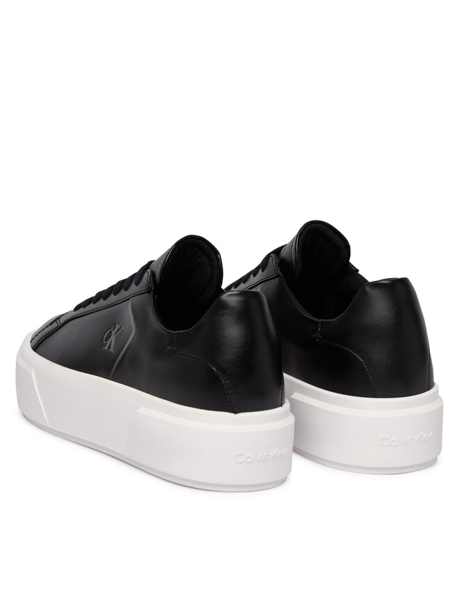 Calvin Klein Sneakers Calvin Klein Flatform Lace Up Lth YW0YW01928 Schwarz