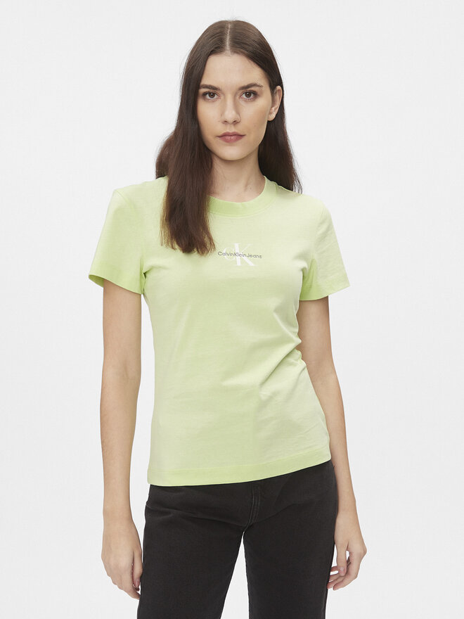 Calvin Klein Jeans Calvin Klein Jeans T-Shirt Monologo J20J222564 Grün Slim Fit