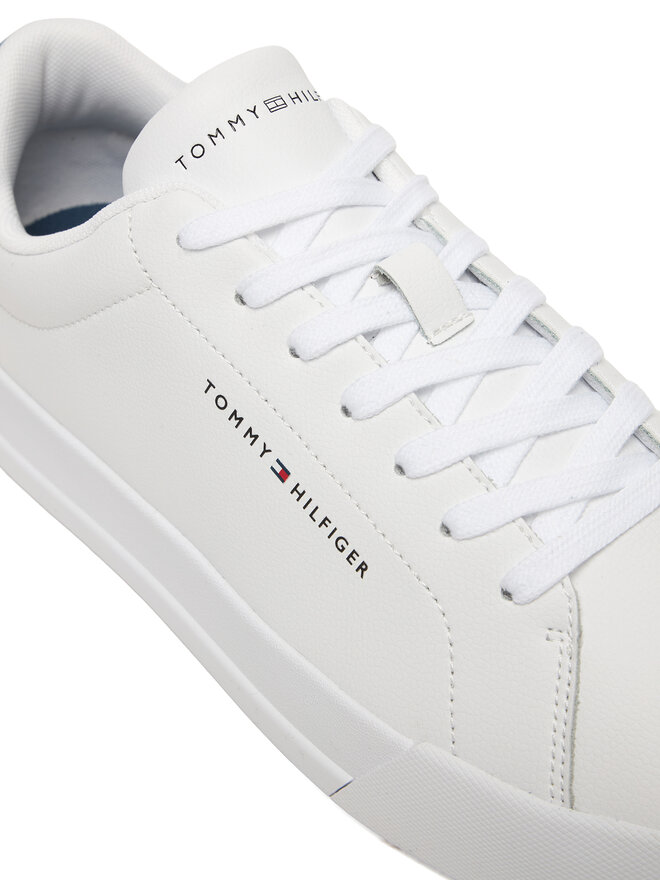 Tommy Hilfiger Tenisice Tommy Hilfiger Th Court Lth Detail Ess FM0FM05367 Bijela