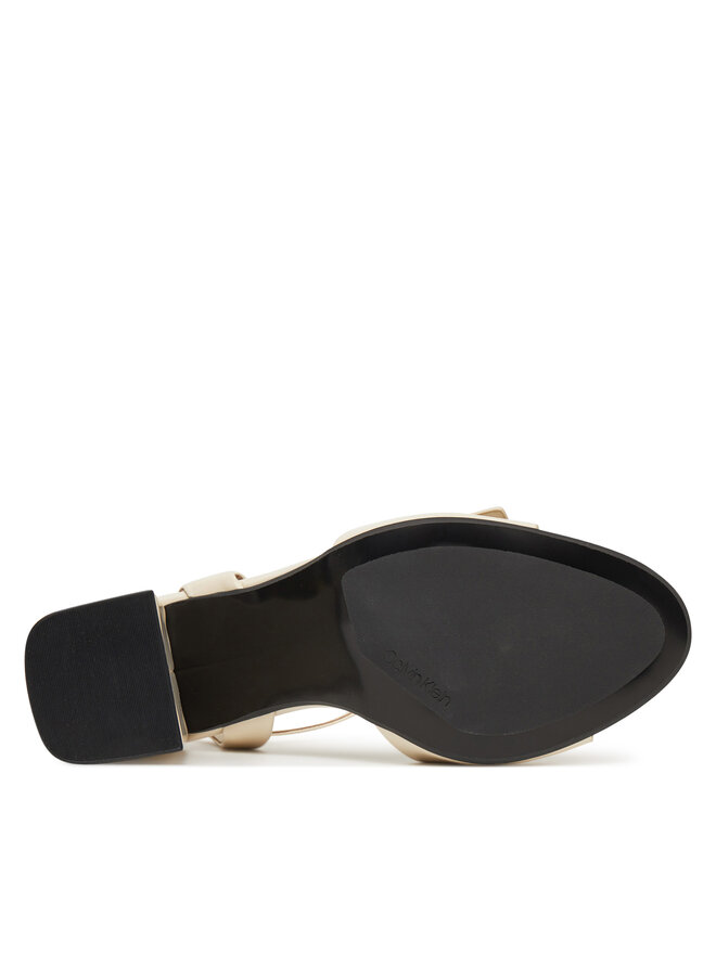 Calvin Klein Sandalias Calvin Klein Heel Sandal 85 W/Ck Hw - Lth HW0HW02485 Écru