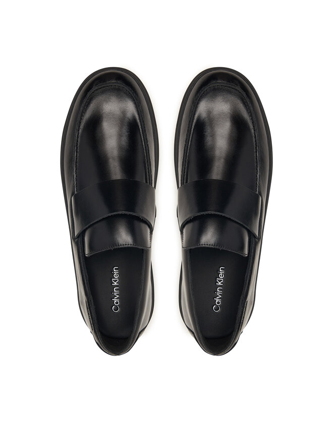 Calvin Klein Slipper Calvin Klein Hybrid Clean Cup Loafer Band Lth HM0HM02250 Schwarz
