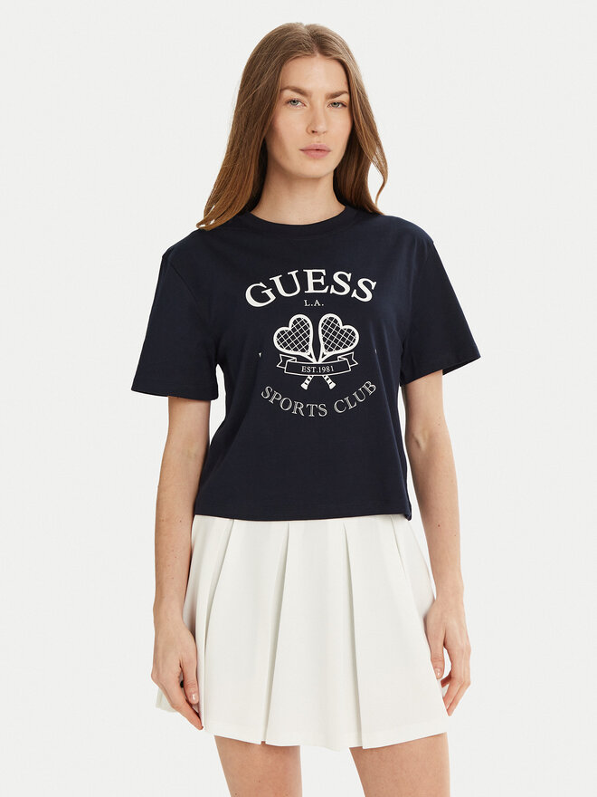 Guess Guess Marškinėliai V5GI04 I3Z14 Tamsiai mėlyna Regular Fit