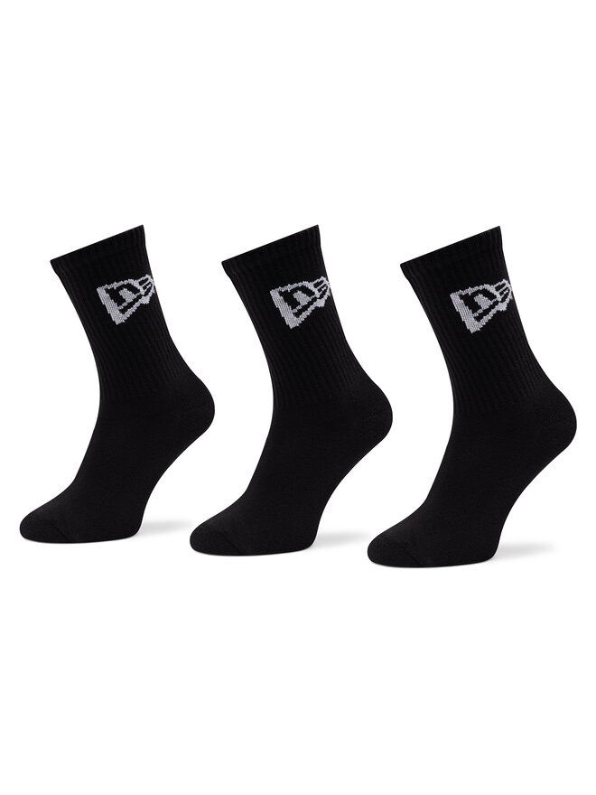 New Era 3er-Set hohe Unisex-Socken New Era Flag Crew 13113643 Schwarz