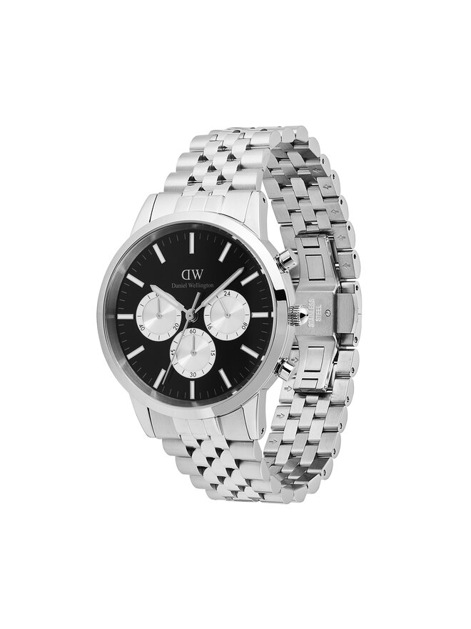 Daniel Wellington Ρολόι Daniel Wellington Iconic Chronograph DW00100873 Ασημί