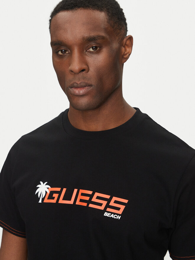 Guess Guess Marškinėliai F5GI06 I3Z14 Juoda Regular Fit