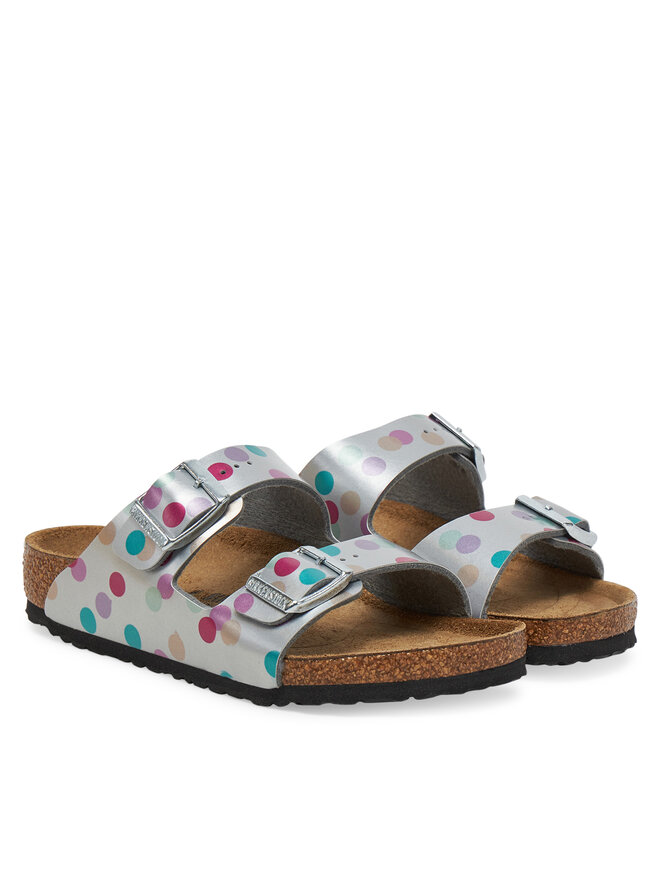 Birkenstock Klapki Birkenstock Arizona Kids 1029842 S Srebrny