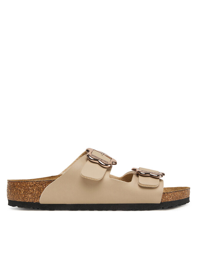 Birkenstock Чехли Birkenstock Arizona Flower Buckle Kids 1030419 S Бежов
