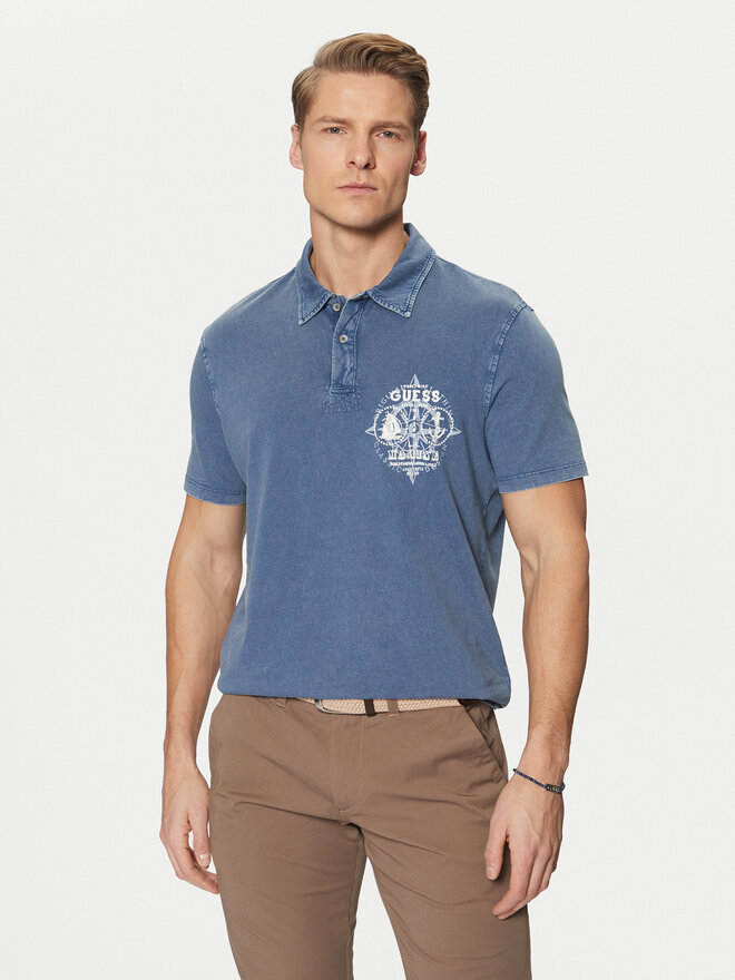 Guess Guess Pólóing M5RP10 KCMY0 Sötétkék Regular Fit