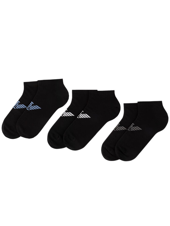 Emporio Armani 3 pár férfi bokazokni Emporio Armani 300008 9A234 21320 Fekete