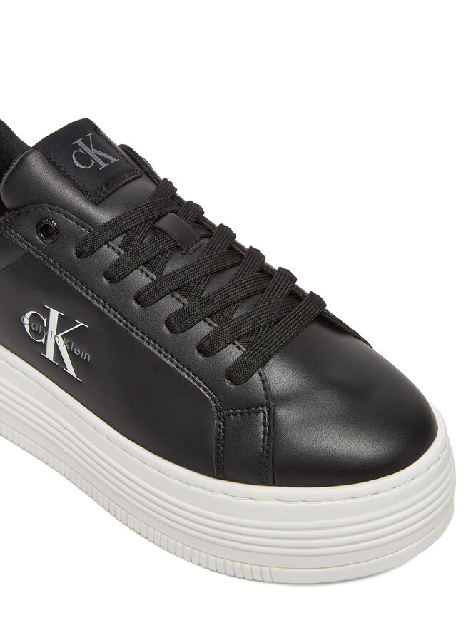 Calvin Klein Jeans Sportcipők Calvin Klein Jeans Bold Flatf Low Lace Lth YW0YW01878 Fekete