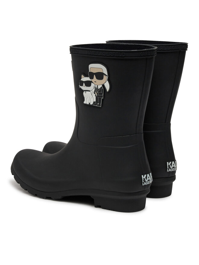 KARL LAGERFELD Гумени ботуши KARL LAGERFELD KL47073T Черен