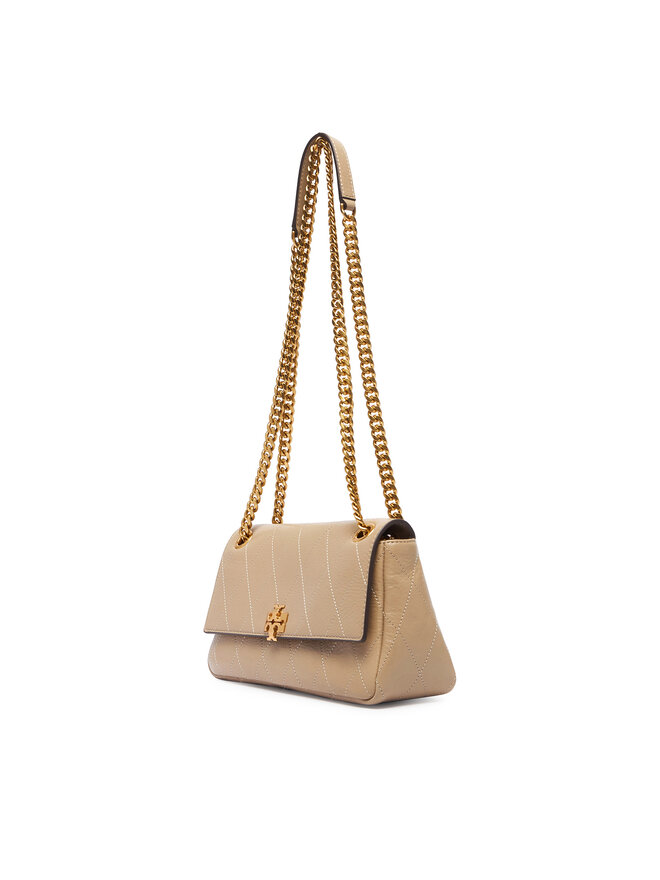 Tory Burch Handtasche Tory Burch Charlie Quilted Small Shoulder Bag 185829 Creme