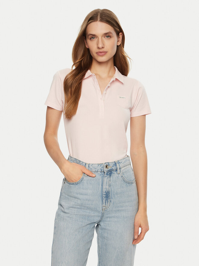 Guess Jeans Guess Jeans Polo W5RP47 KARS2 Μπεζ Regular Fit