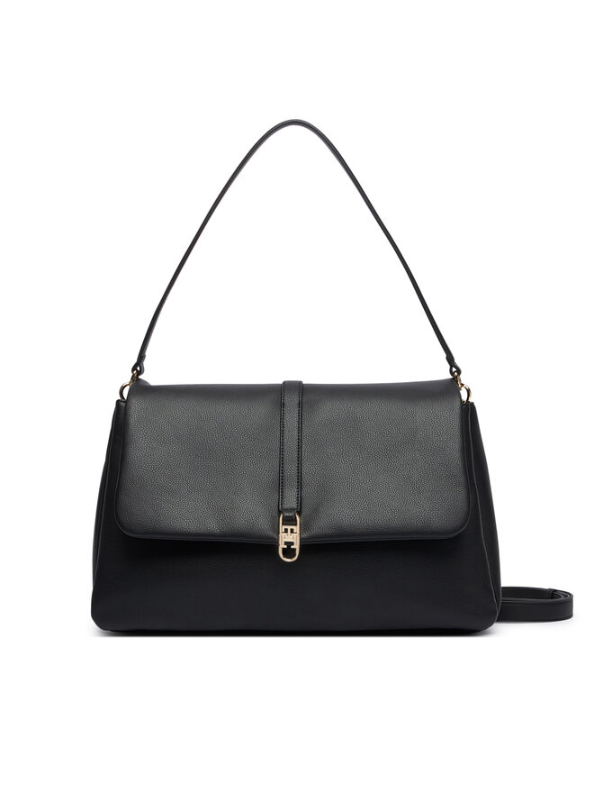 Tommy Hilfiger Handtasche Tommy Hilfiger Th Libre Satchel AW0AW19197 Schwarz