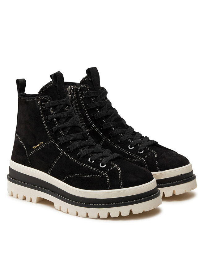 Tamaris Schnürstiefeletten Tamaris 1-25205-43 Schwarz