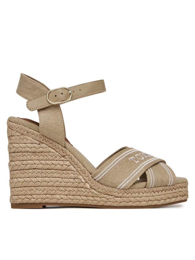 Tommy Hilfiger Espadrilles Tommy Hilfiger Tommy Hilfiger Espad High Wedge FW0FW08668 Beige