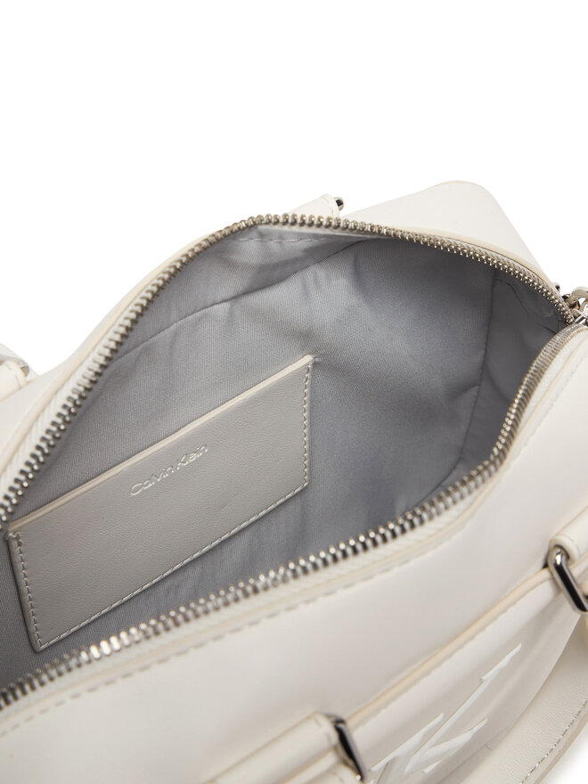 Calvin Klein Handtasche Calvin Klein Bold Ck Bauletto Crossbody LV04F3411G Weiß