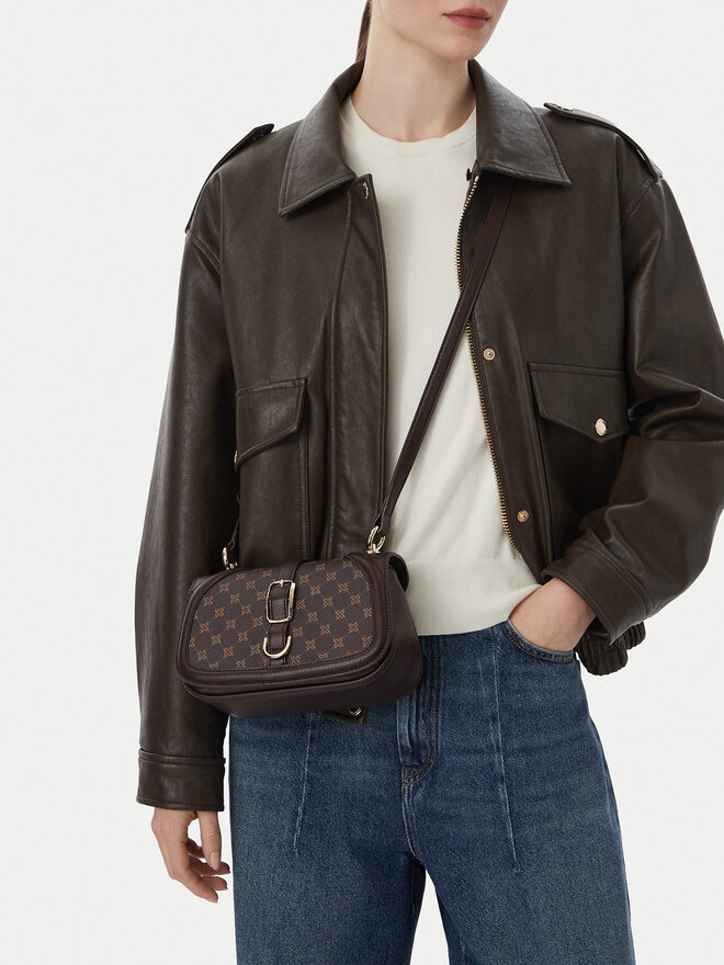 Nine West Handtasche Nine West CEO-SILK LINE-KY500 Dunkelbraun