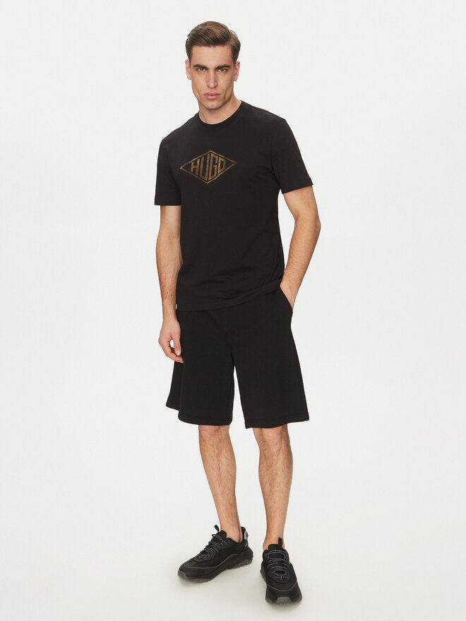 HUGO HUGO T-Shirt Dalendi 50534934 Μαύρο Regular Fit